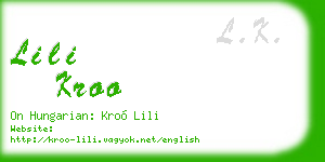 lili kroo business card
